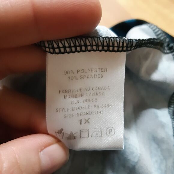 Blue Zebra Print Pennington Blouse size 1XL - Picture 7 of 8